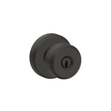 Bowery Matte Black Keyed Entry Door Knob with Greyson Trim - Super Arbor