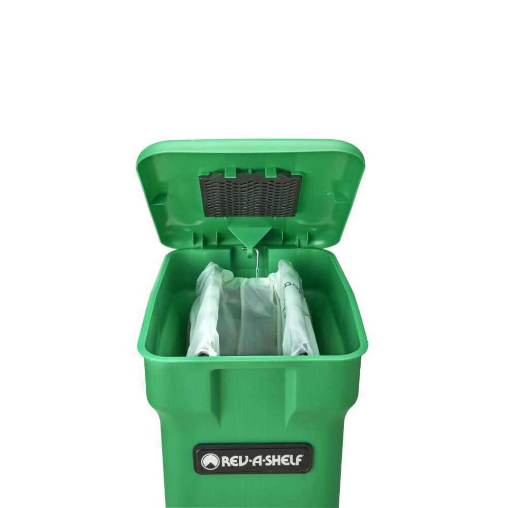 Rev-A-Shelf 24-Quart Plastic Soft-Close Pull-Out Trash Can (Compost Bin)