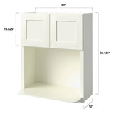 allen + roth Aveley 30-in W x 36.125-in H x 12-in D Linen Wall Fully Assembled Cabinet (Flat Panel Shaker Door Style)