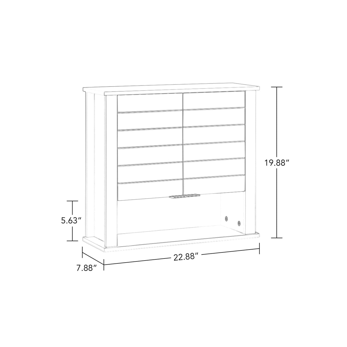 RiverRidge Madison 22.88-in x 19.88-in x 7.88-in White Bathroom Wall Cabinet