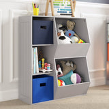 RiverRidge Gray Kids Bookcase (30.13-in W x 36.69-in H x 13.75-in D)