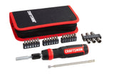 CRAFTSMAN 26-Piece Bi‑Material Handle 6-in Ratcheting Multi-Bit Screwdriver Set with Case