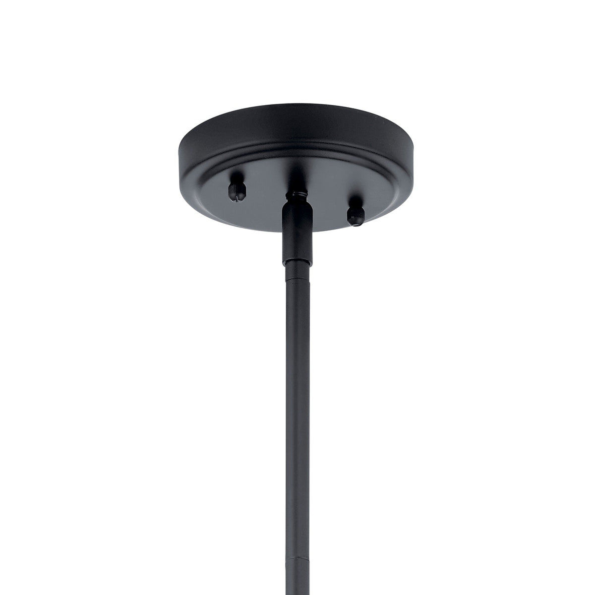 Kichler Drum 5-Light Black Transitional Etched Glass Drum Large Hanging Pendant Light