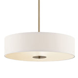 Kichler Drum 3-Light Classic Bronze Transitional Etched Glass Drum Medium Hanging Pendant Light