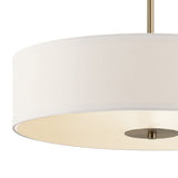 Kichler Drum 3-Light Classic Bronze Transitional Etched Glass Drum Medium Hanging Pendant Light