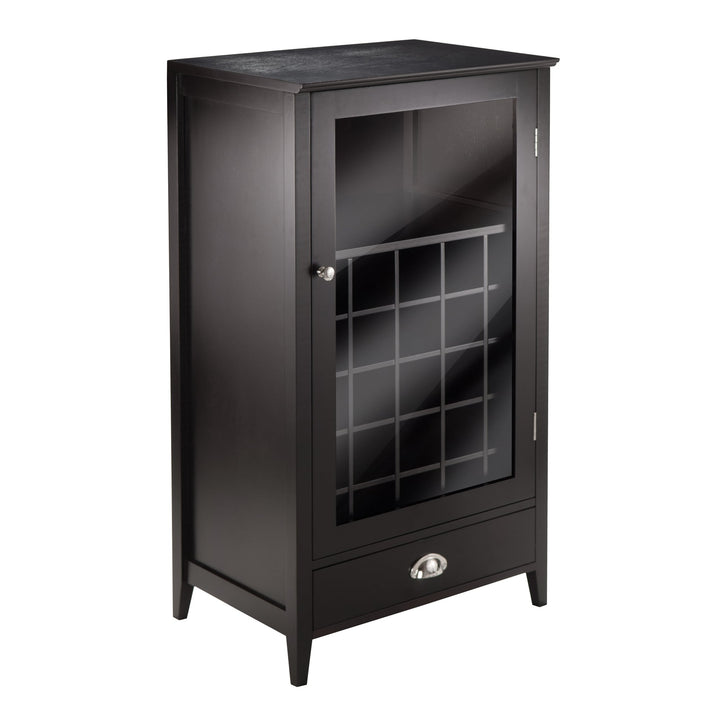 Winsome Wood 25-Bottle Espresso Wood Wine Cabinet