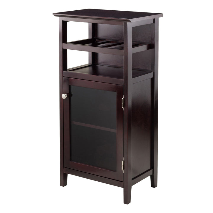 Winsome Wood 8-Bottle Espresso Wood Wine Cabinet