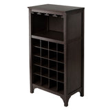Winsome Wood 20-Bottle Espresso Wood Wine Cabinet