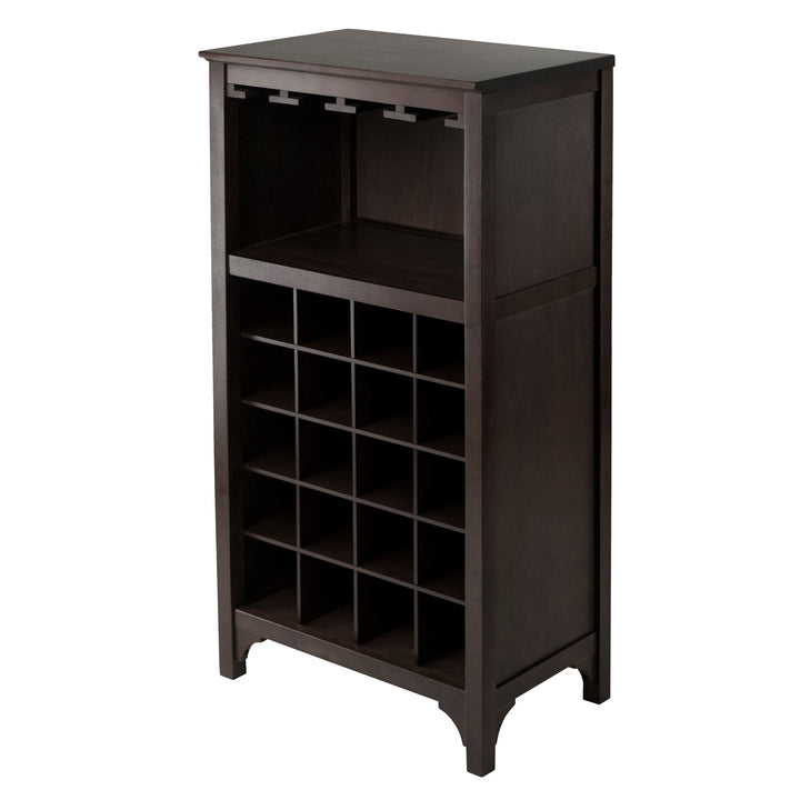 Winsome Wood 20-Bottle Espresso Wood Wine Cabinet