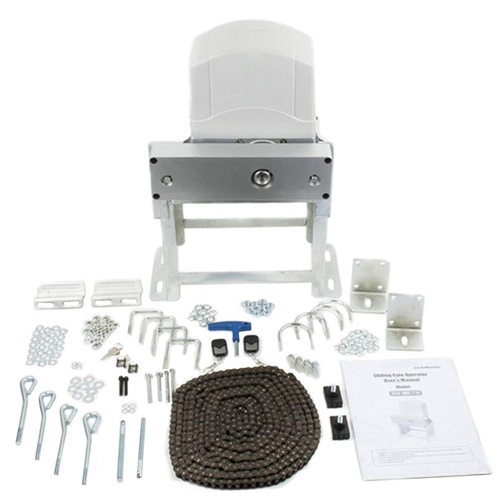 ALEKO 65-ft Slide Universal Battery Driveway Gate Opener Kit (Solar Compatible)