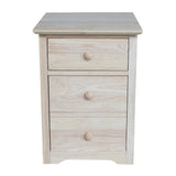 International Concepts Unfinished 2-Drawer 18.1-in File Cabinet