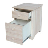 International Concepts Unfinished 2-Drawer 18.1-in File Cabinet