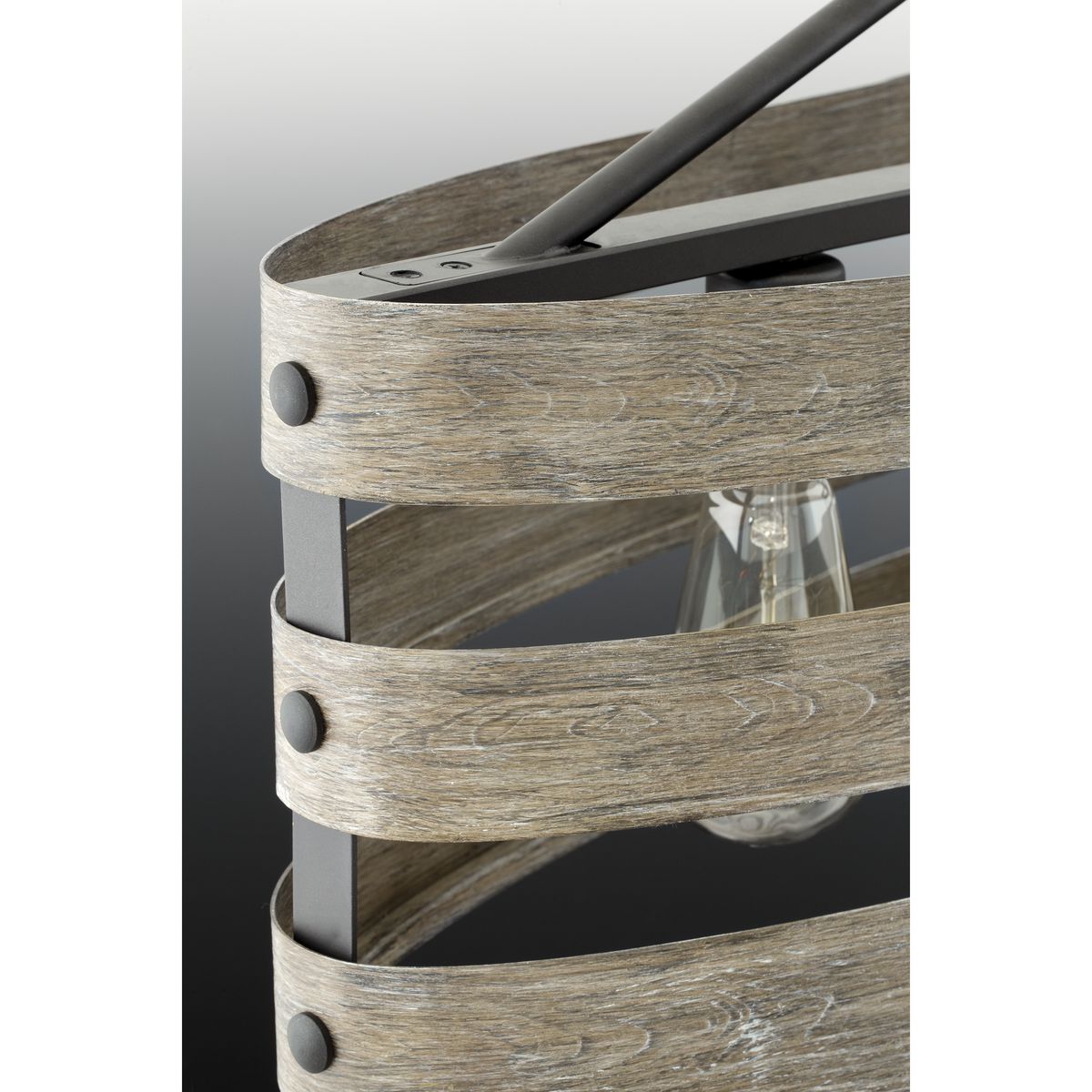 Progress Lighting Gulliver 4-Light Graphite Farmhouse Linear Large Hanging Kitchen Island Light