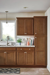 Diamond NOW Weyburn 36-in W x 35-in H x 23.75-in D Saddle Lazy Susan Corner Base Stock Cabinet