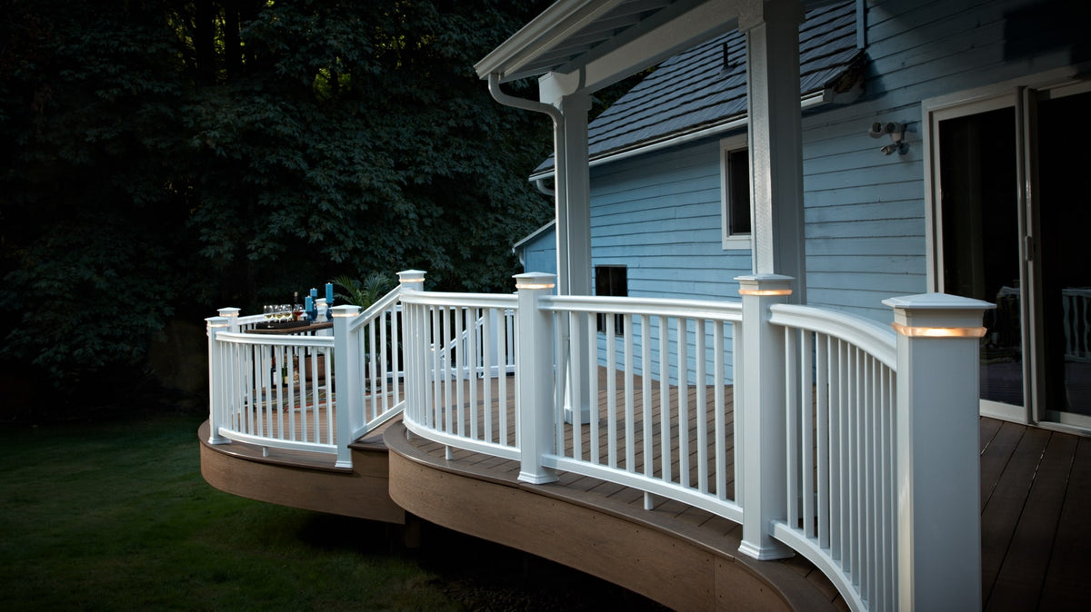 TimberTech Classic Composite RadianceRail White Composite Deck Rail Kit