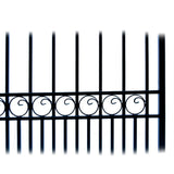 ALEKO Paris Style 5-ft H x 8-ft W Black Steel Decorative Metal Flat-top Yard Standard Fence Panel