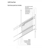 ALEKO Fence Panels 7-ft H x 6-ft W Black Steel Spaced Picket Arched-top Security Fence Panel