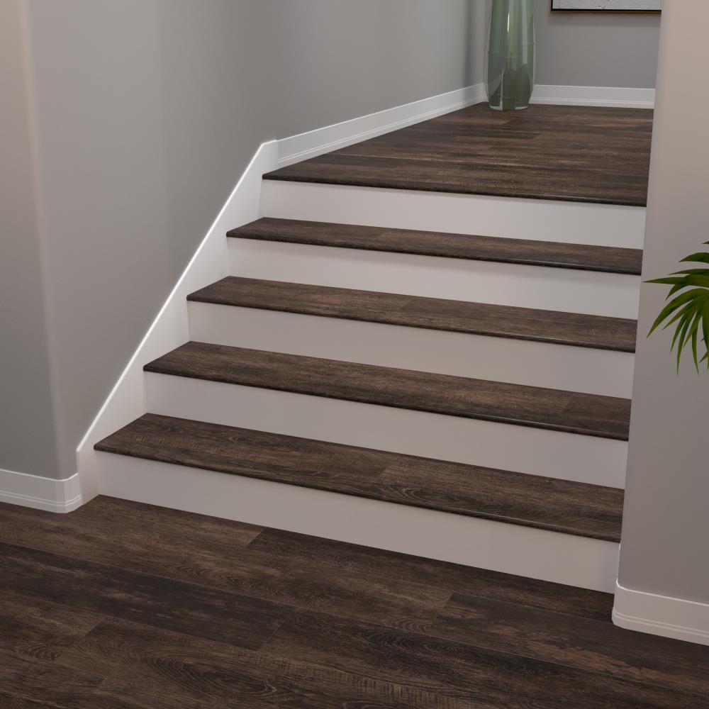 Cali Bamboo Vinyl Pro Classic 2.07-in x 72.83-in Shadowed Oak Prefinished Stair Nosing