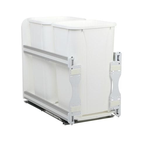 Knape & Vogt 27-Quart Plastic Pull Out Trash Can