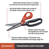 Crescent Wiss 10 in. Heavy Duty Titanium Coated Tradesmen Scissor and 3.25 in. Steel Drop Point Pocket Knife Set (2-Piece)