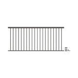 Freedom VersaRail Classic 8-ft x 42-in Matte Bronze Aluminum Deck Rail Kit