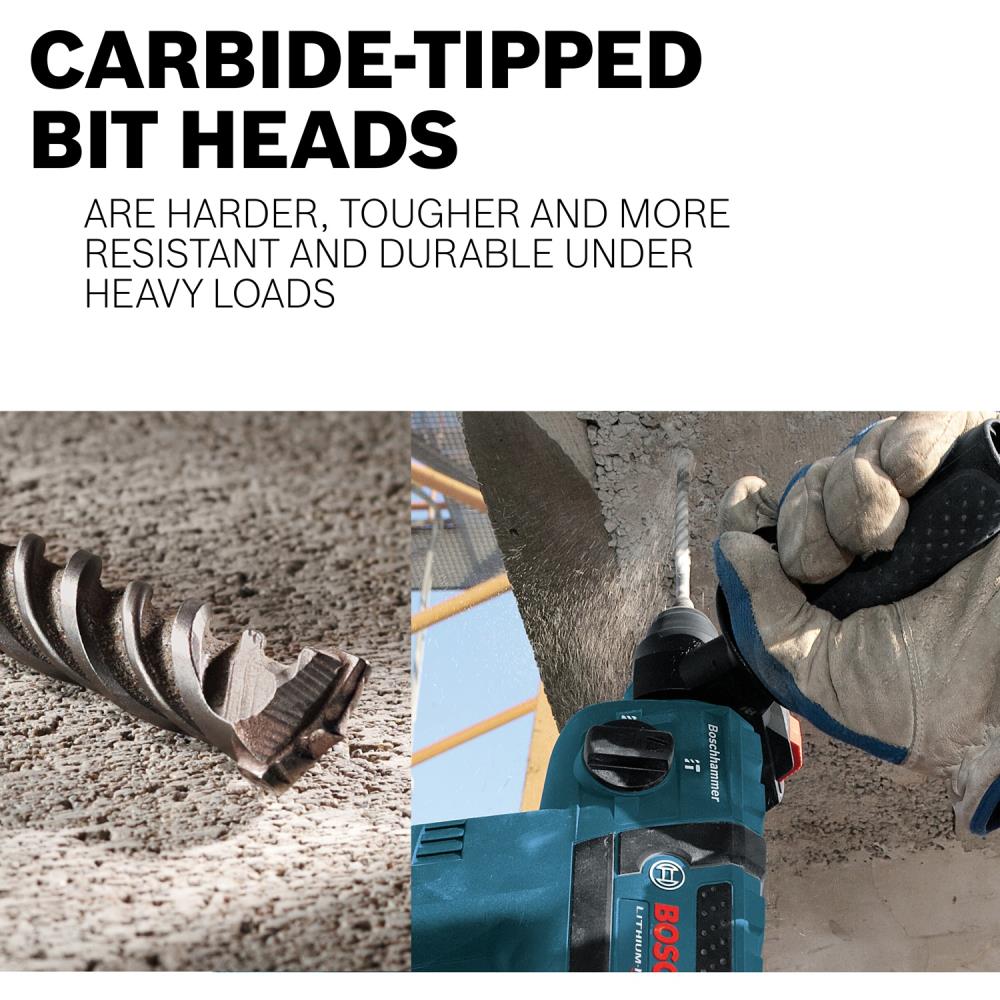 Bosch Bulldog 3/16-in x 6-1/2-in Alloy Steel Masonry Drill Bit for SDS-Plus Drill, Carbide Tip
