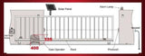 ALEKO 60-ft Slide Universal Battery Driveway Gate Opener Kit (Solar Compatible)