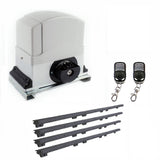 ALEKO 60-ft Slide Universal Battery Driveway Gate Opener Kit (Solar Compatible)
