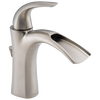 Delta Nyla Stainless Single-Handle Single Hole/4-in Centerset WaterSense Bathroom Sink Faucet with Drain