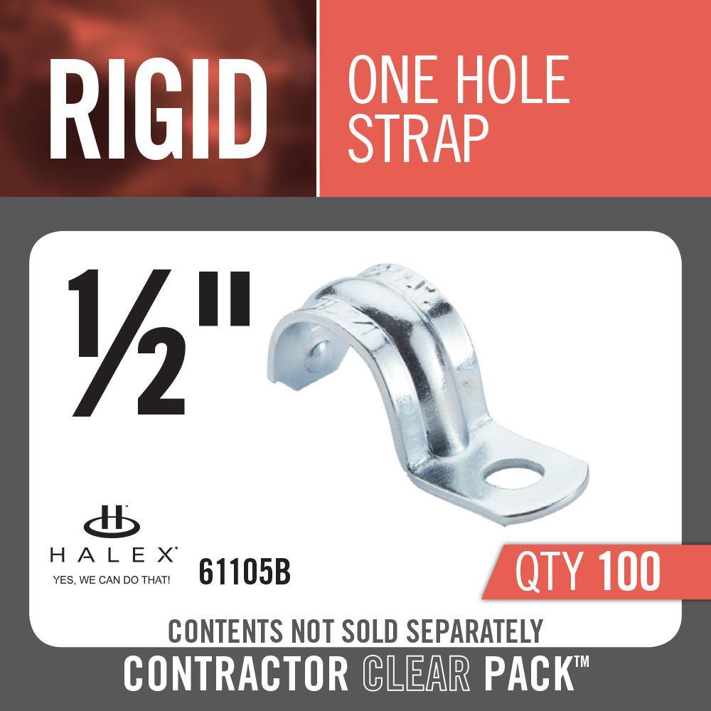 1/2 in. Rigid 1-Hole Conduit Straps (100-Pack) - Super Arbor