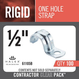 1/2 in. Rigid 1-Hole Conduit Straps (100-Pack) - Super Arbor