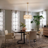 Kichler Birkleigh 4-Light Classic Gold Transitional Drum Medium Hanging Pendant Light