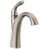 Delta Sandover SpotShield Brushed Nickel 1-Handle Single Hole WaterSense Bathroom Sink Faucet with Drain