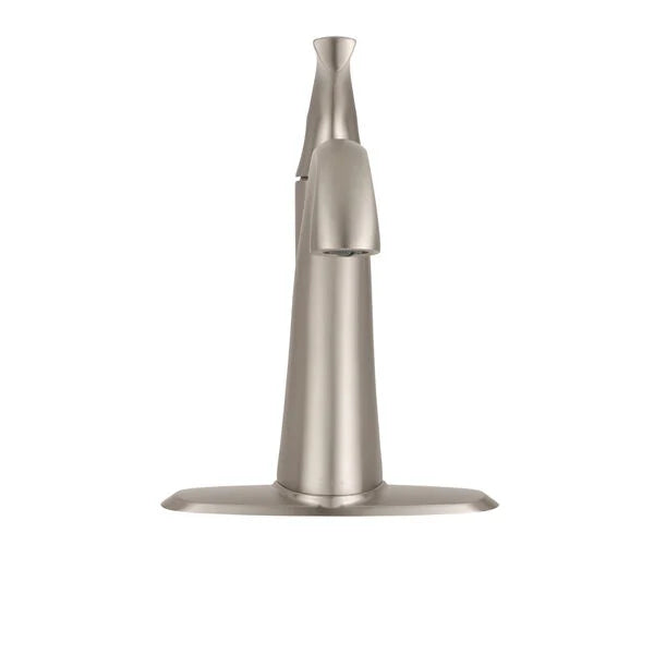 Delta Sandover SpotShield Brushed Nickel 1-Handle Single Hole WaterSense Bathroom Sink Faucet with Drain