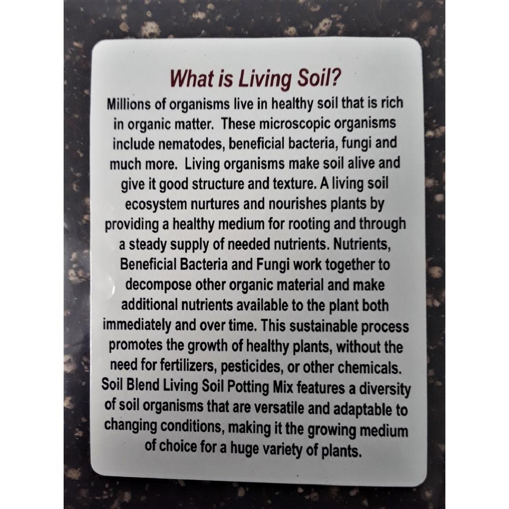 Soil Blend Living Soil Potting Mix Concentrated Blend of Earthworm Castings, Coconut Coir and Perlite Makes 28 Qt. - Super Arbor