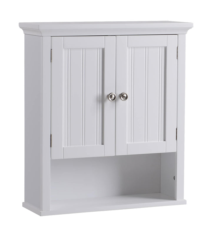 OSHOME Pleasant White 22-in x 25.5-in x 7.9-in Pleasant White Bathroom Wall Cabinet