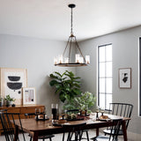 Kichler Mathias 6-Light Bronze Mid-century Chandelier