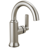Delta Alux SpotShield Brushed Nickel 1‑Handle Single‑Hole WaterSense Bathroom Sink Faucet with Drain