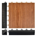 Greatmats Max Tile 12 in. x 12 in. x 5/8 in. Walnut Vinyl Interlocking Raised Modular Floor Tile (Case of 26)