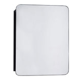 allen + roth 20-in x 26-in Surface/Recessed Mount Matte Black Mirrored Soft Close Medicine Cabinet