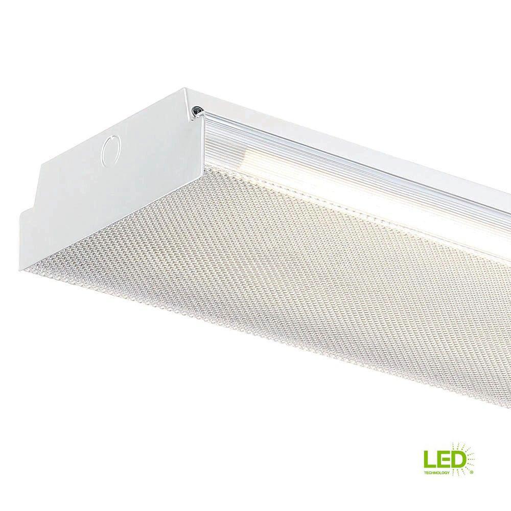4 ft. x 9 in. 25-Watt 2-Light White LED MV Wraparound Light with 3,250 Lumens T8 LED 3500K Tubes - Super Arbor