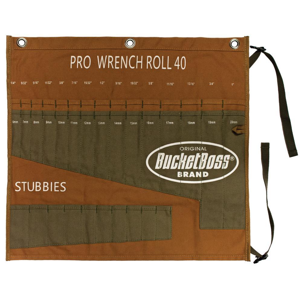 Pro 14 in. 40-Pocket Wrench Roll - Super Arbor