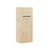 3800 Horizontal Series 3-Compartment with 1-Parcel Locker Surface Mount Mailbox - Super Arbor