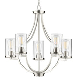 Progress Lighting Lassiter 5-Light Brushed Nickel Traditional Chandelier
