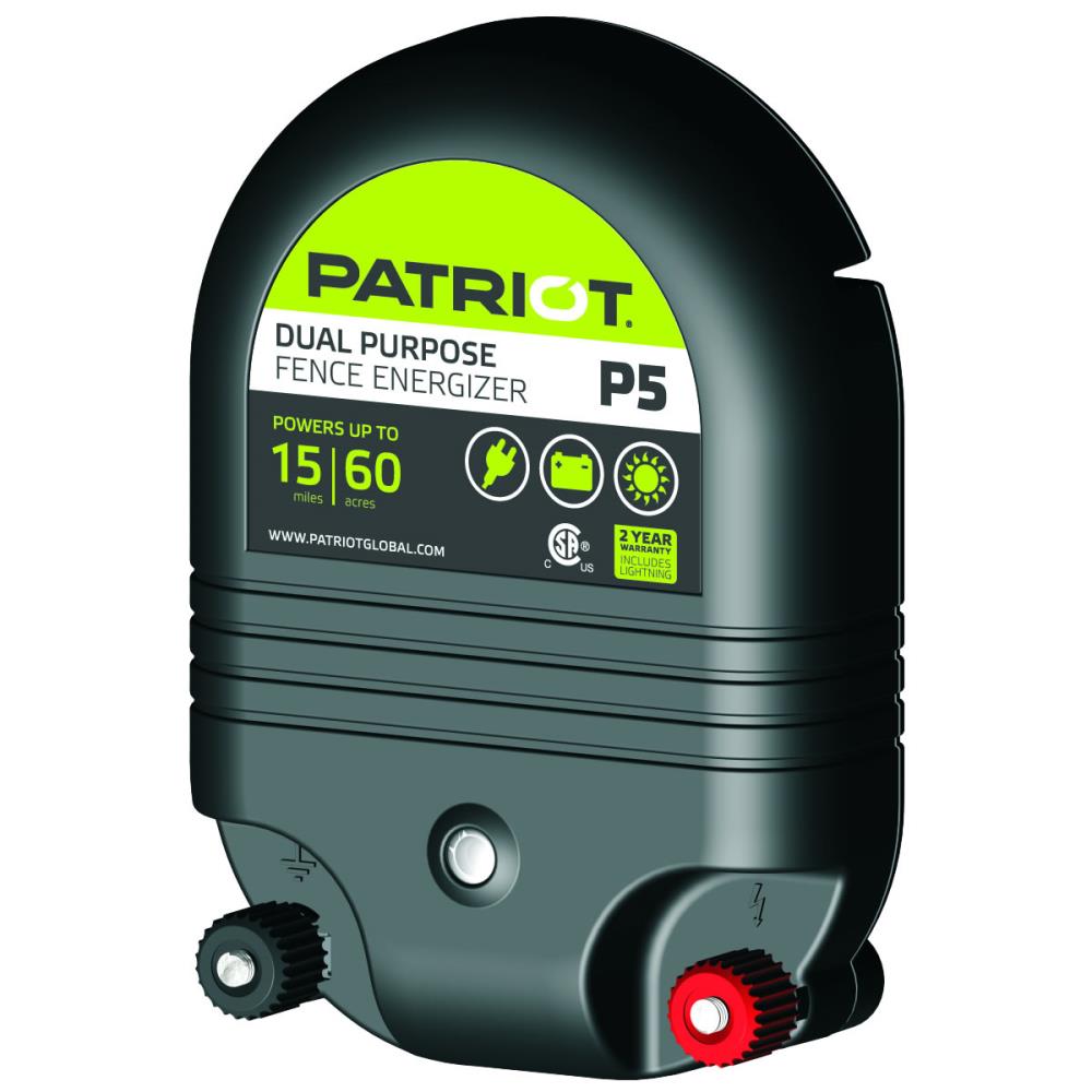 Patriot P5 15-Mile Ac Hardwired Electric Fence Charger