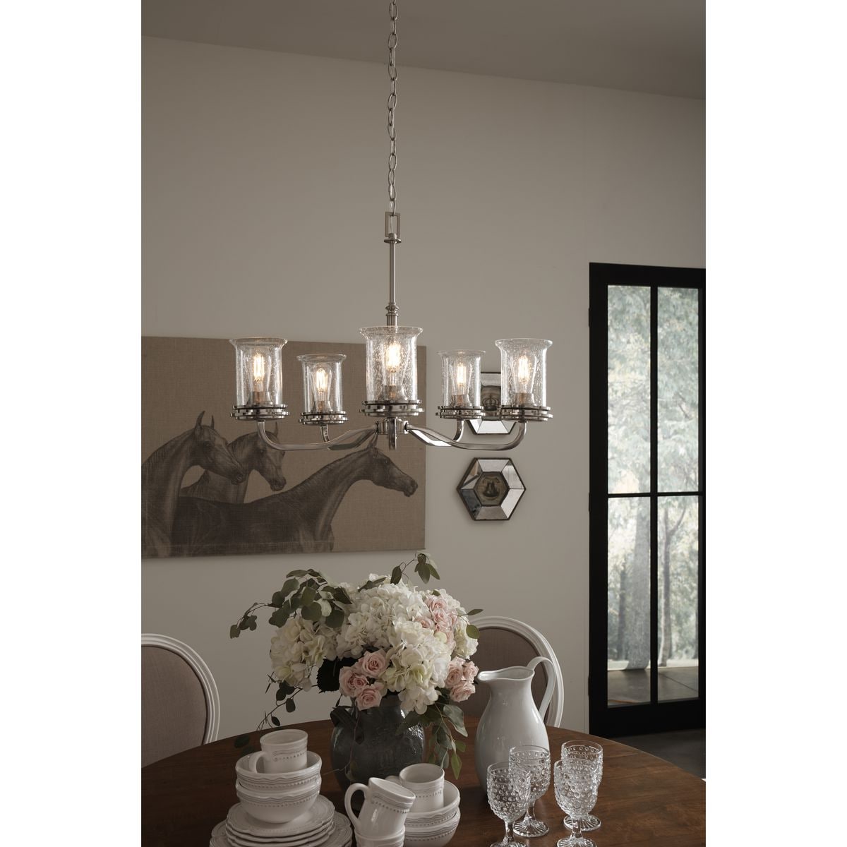 Progress Lighting Winslett 5-Light Brushed Nickel Coastal Chandelier