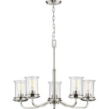 Progress Lighting Winslett 5-Light Brushed Nickel Coastal Chandelier