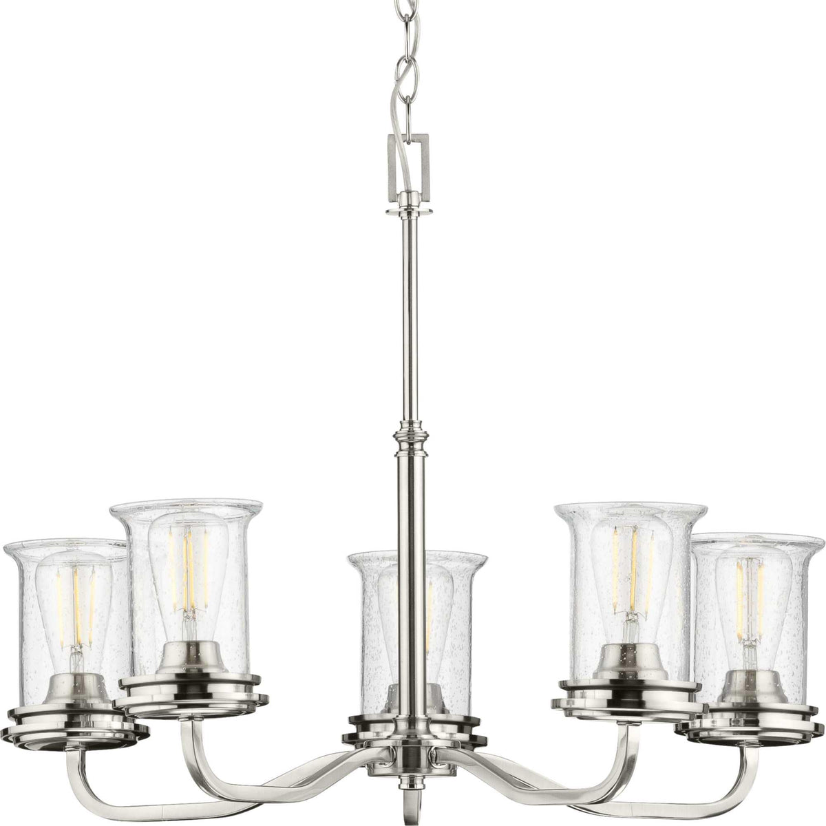 Progress Lighting Winslett 5-Light Brushed Nickel Coastal Chandelier