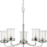 Progress Lighting Winslett 5-Light Brushed Nickel Coastal Chandelier