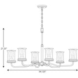 Progress Lighting Winslett 6-Light Matte Black Coastal Chandelier